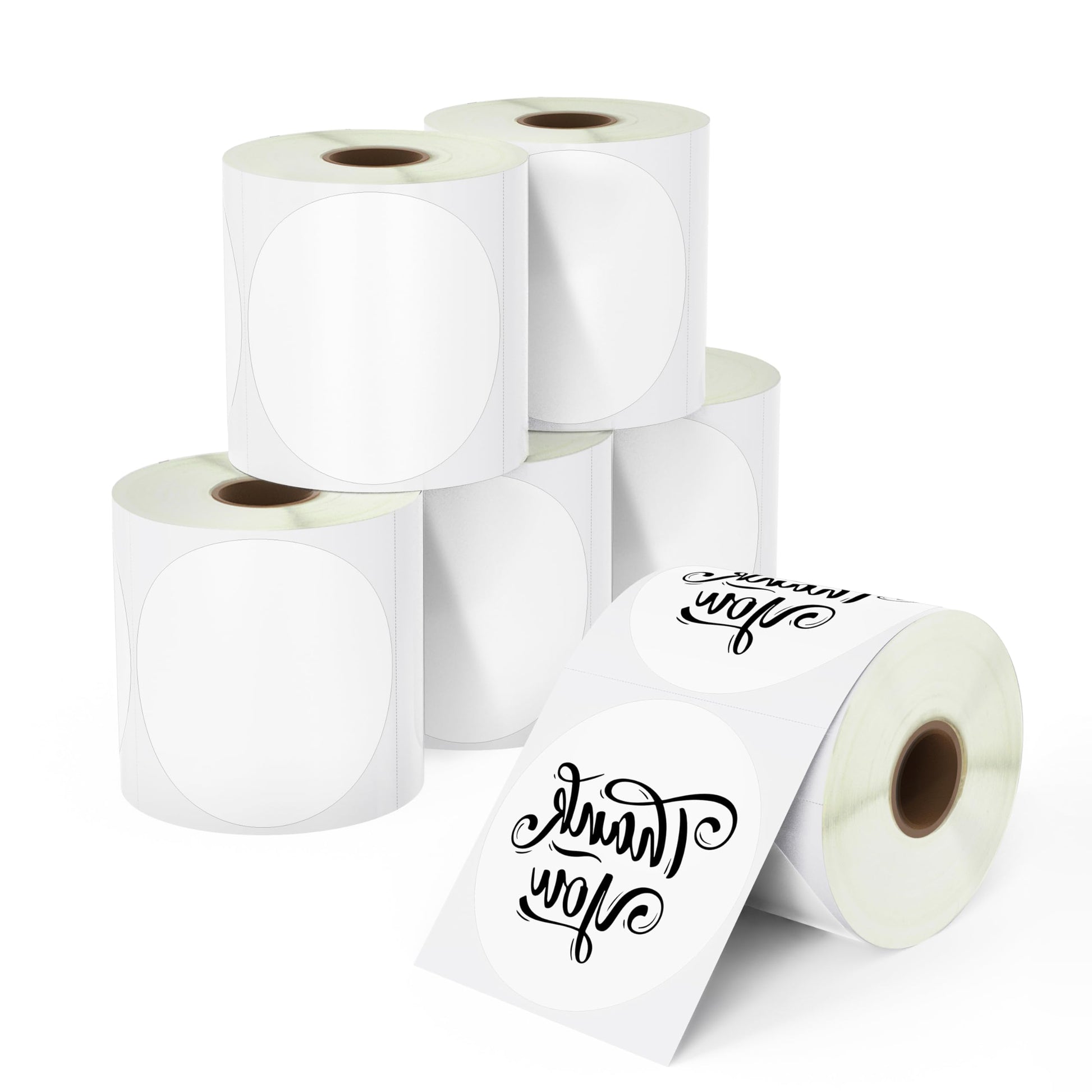 2" thermal circle labels for candle jars