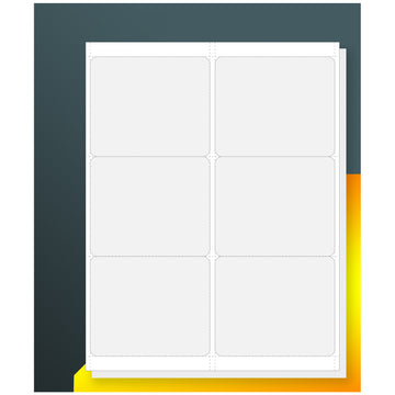 6UP 4" x 3-1/3" Shipping Address Mailing & Barcode Labels for Laser & Inkjet Printers