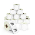 White 2 inch thermal circle labels
