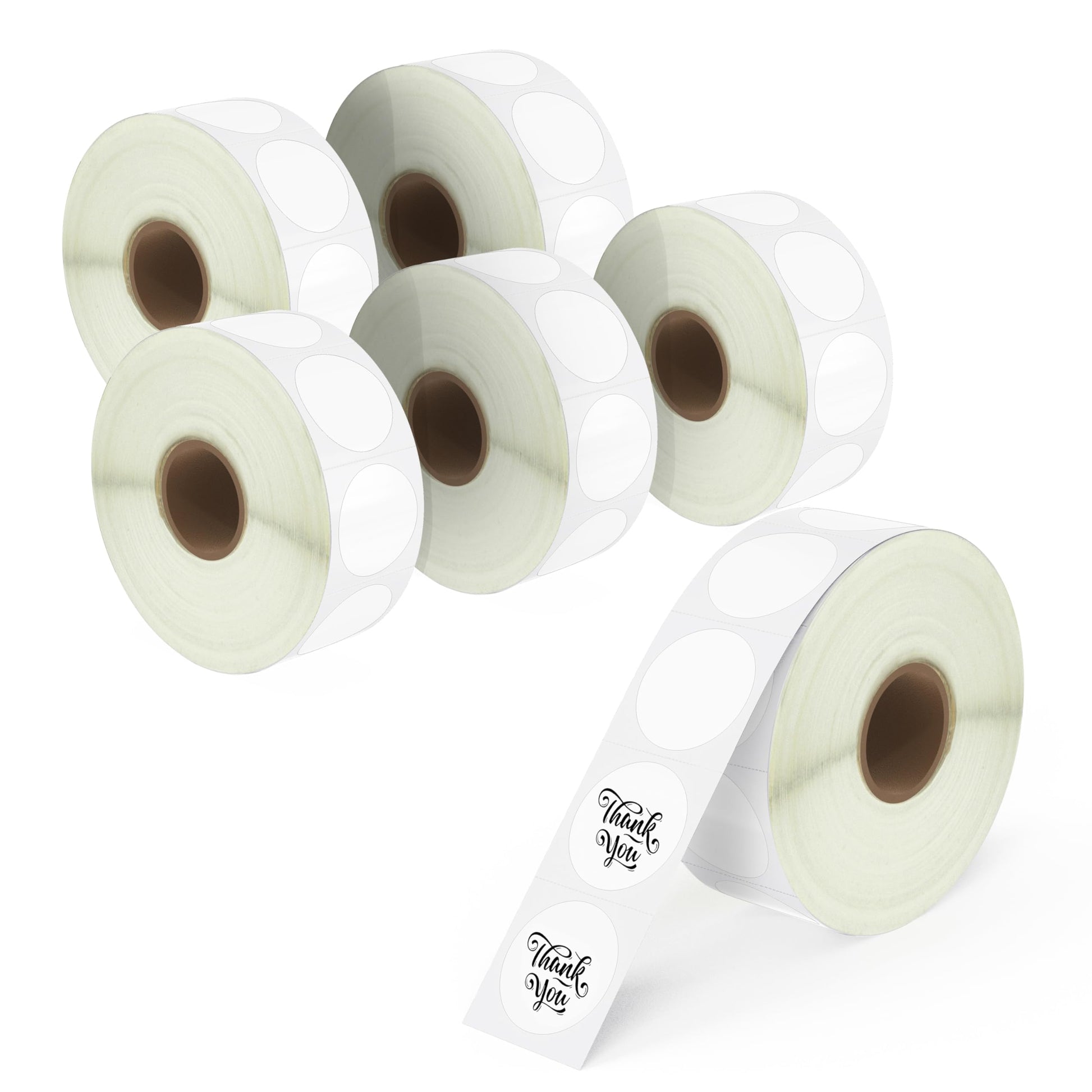 White 1.5 inch direct thermal sticker roll