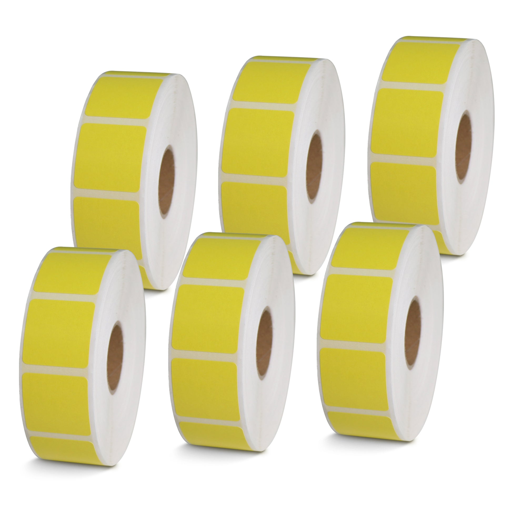1" x 1" Yellow Direct Thermal Labels