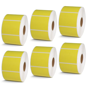 2" x 1.5" Yellow Direct Thermal Labels