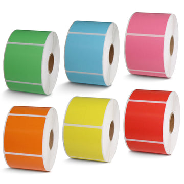 Color Square QR Barcode Labels 2" x 2"