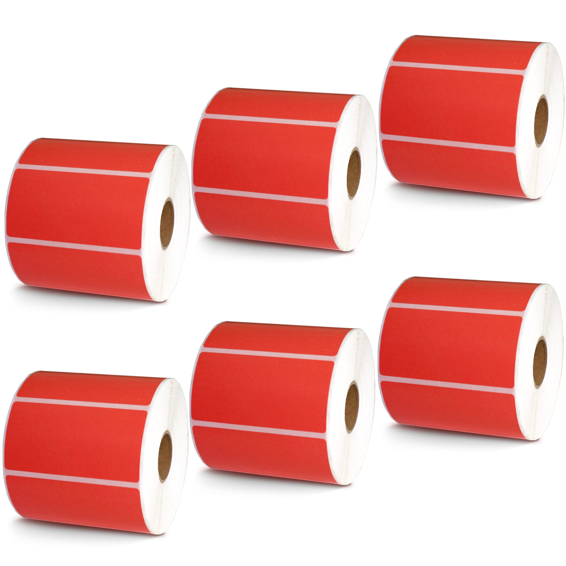 3" x 1.5" Red Direct Thermal Labels