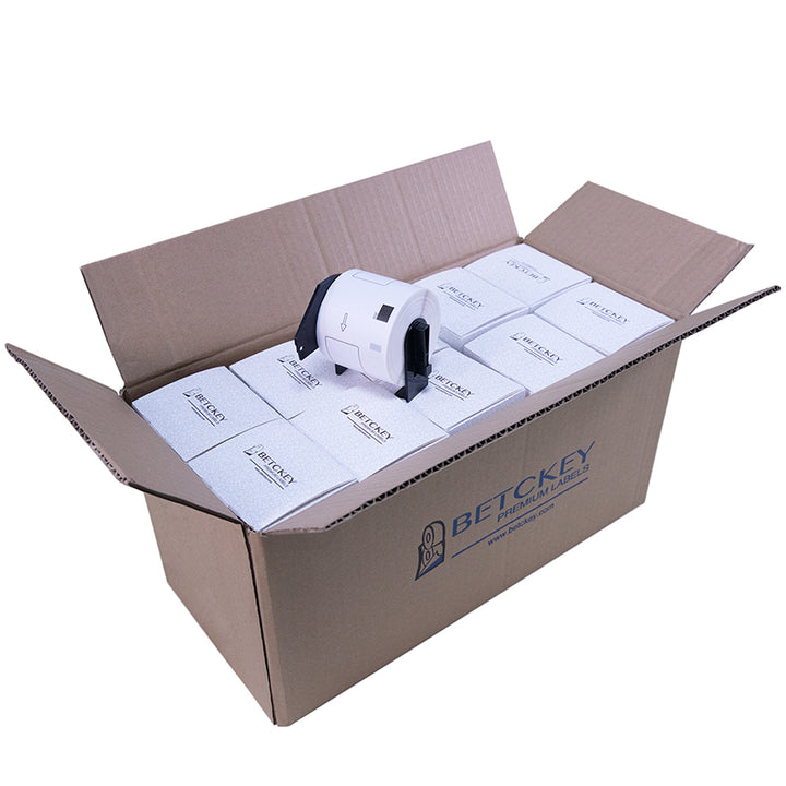 Betckey Brother DK-1202 Shipping Labels Compatible Die-Cut White DK1202 Labels 2.4 in x 3.9 in