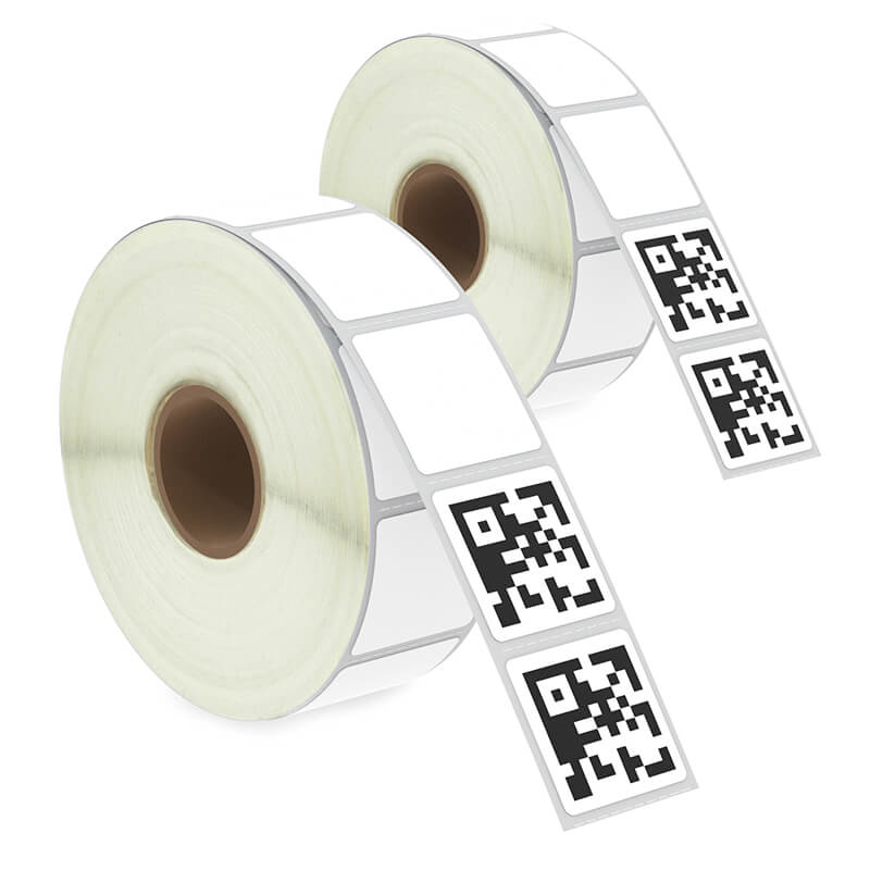 Zebra 1" x 1" Direct Thermal Labels Square QR Code Labels