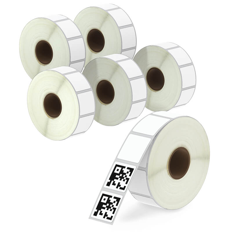 Zebra 1" x 1" Direct Thermal Labels Square QR Code Labels