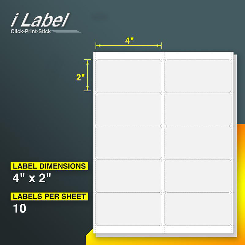 Betckey 4" x 2" 10UP Laser/Inkjet labels Shipping Address Mailing & Barcode Labels