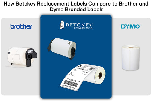 Betckey, Brother and Dymo Labels Comparison