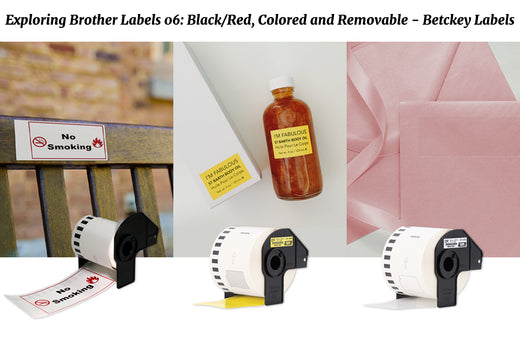 Black/Red, Colored and Removable Labels