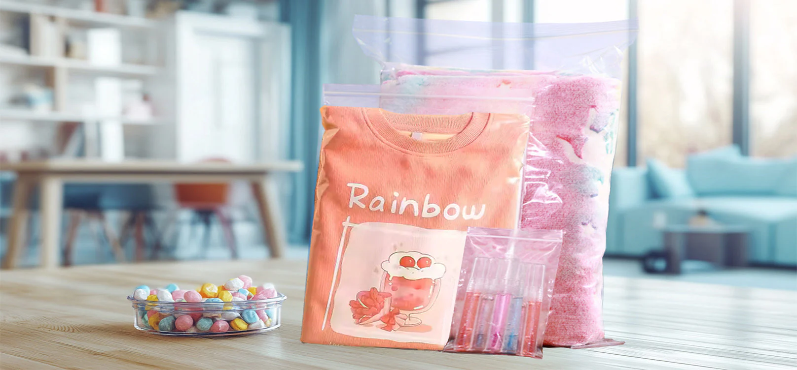 Clear Zip Lock Bags for Storage & Packaging