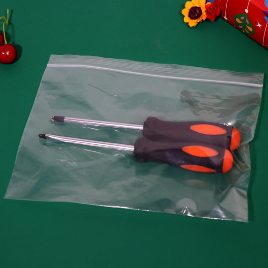 2 Mil 9" x 6" Reusable Clear Zip Bags 200 Pack