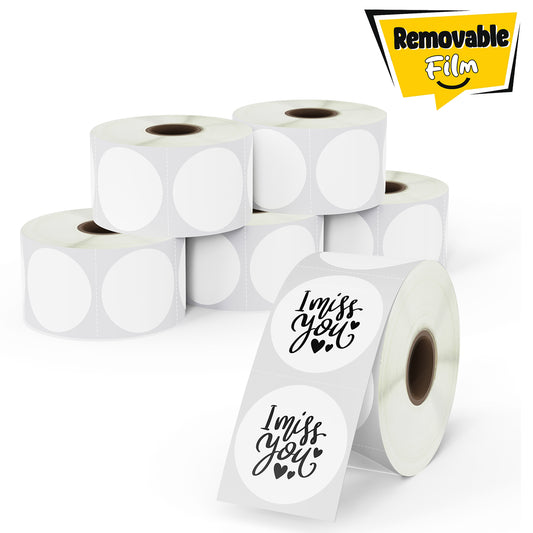 1.5" Round Removable Film Labels