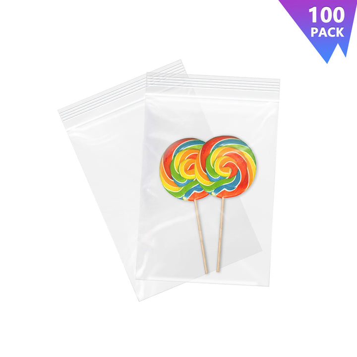 4" x 6" Plastic Clear Zip Poly Candy Bags Bulk