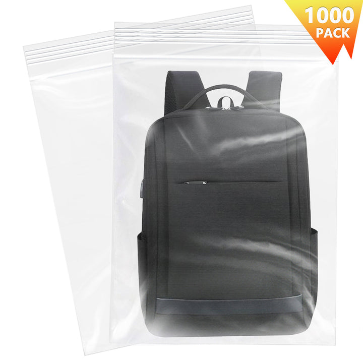 14" x 20" Clear Zip Lock Bags 2 Gallon Storage Bags