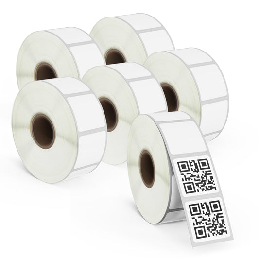 1" x 1" Square QR Code Film Removable Labels