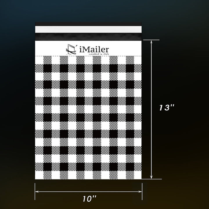 Gingham Plaid Self Seal Large Poly Mailer Bags For Shipping