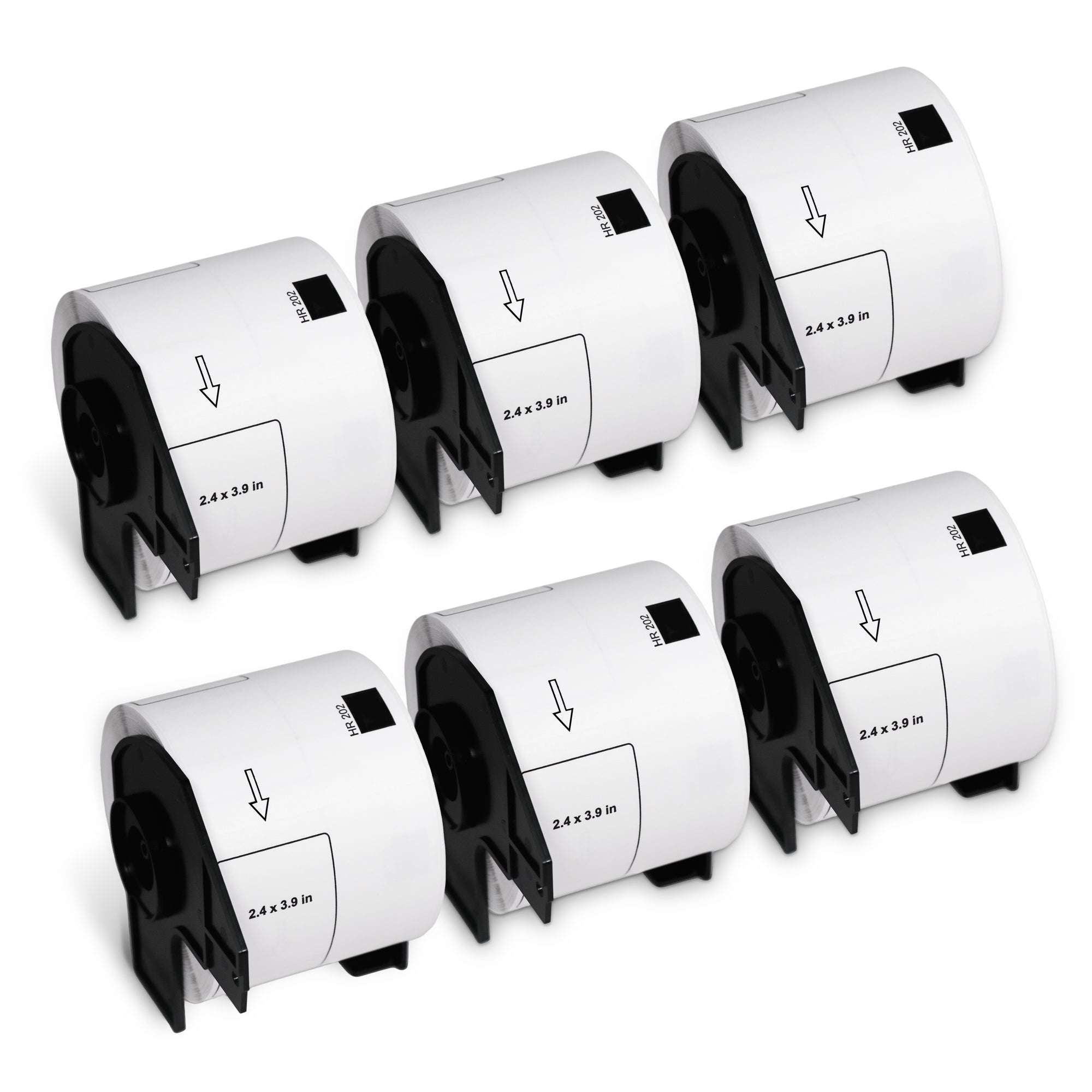 Brother DK-1202 Film Removable Shipping Labels 2.4" x 3.9"