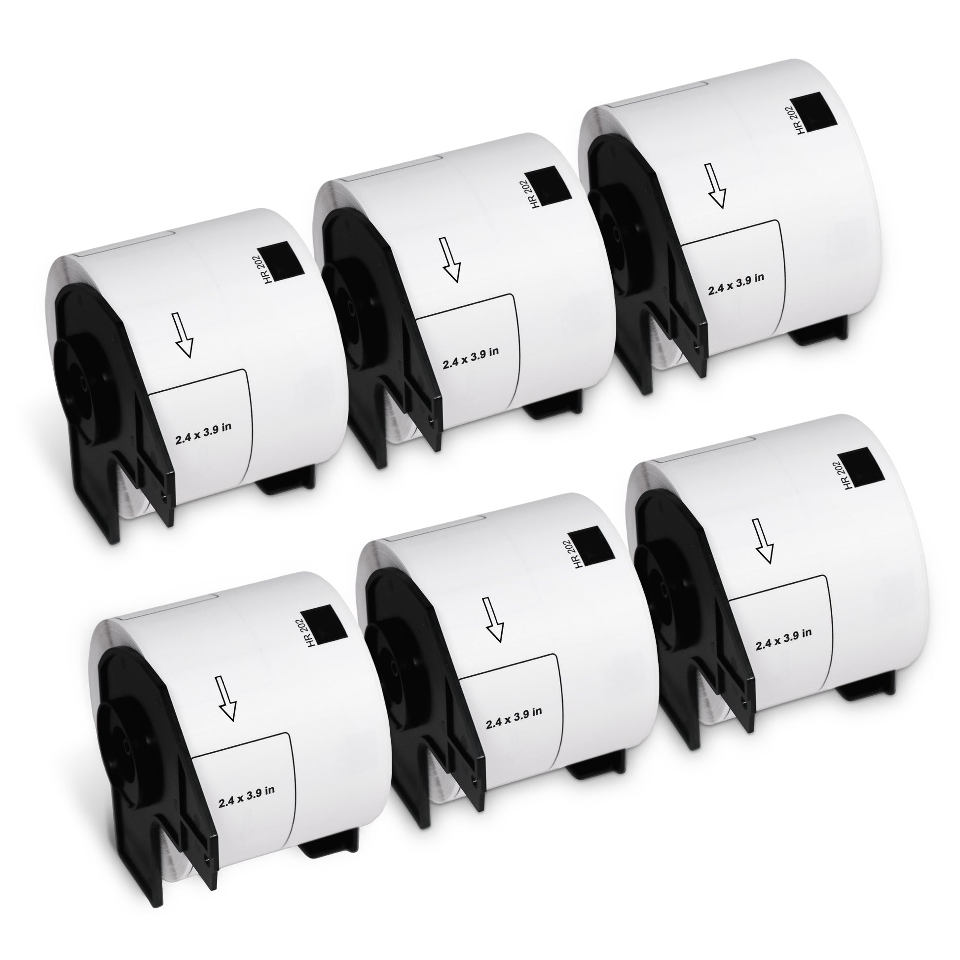 Brother DK-1202 Film Removable Shipping Labels 2.4" x 3.9"