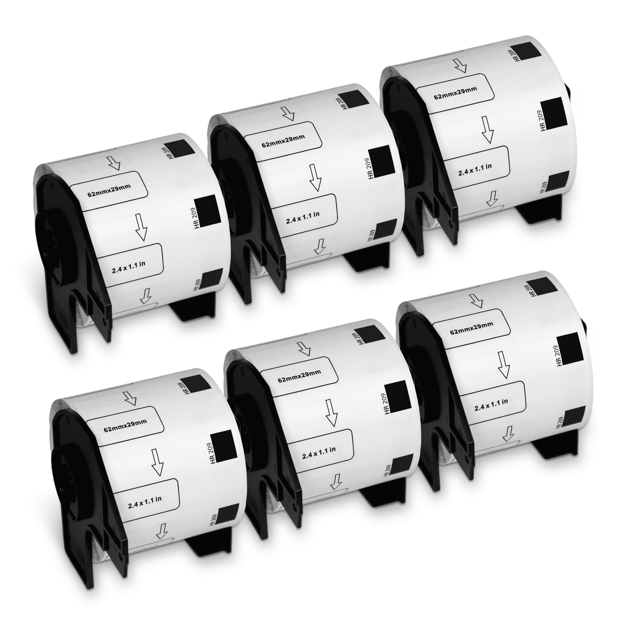 Brother DK-1209 Film Removable Barcode Labels 2.4" x 1.1"