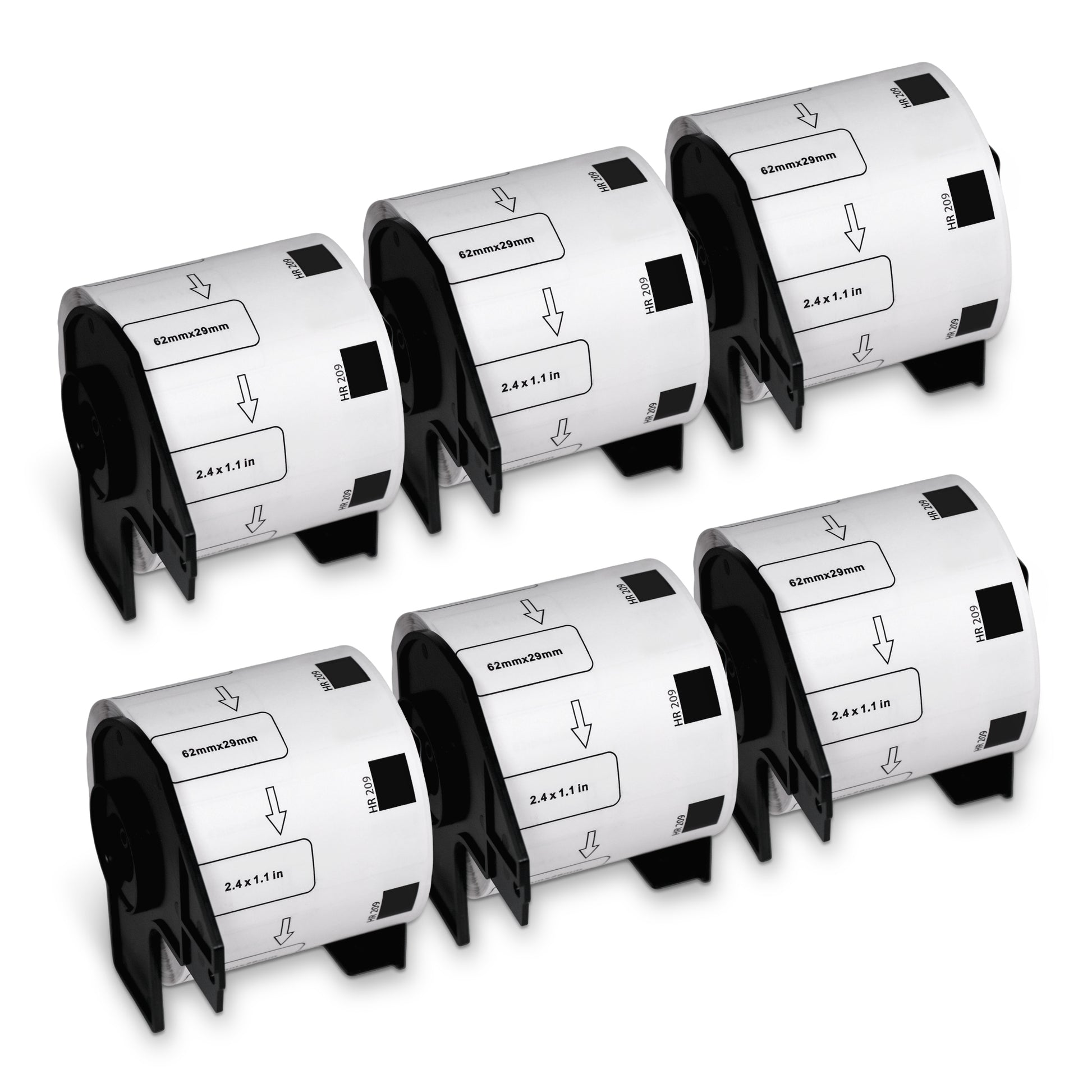 Brother DK-1209 Film Removable Barcode Labels 2.4" x 1.1"