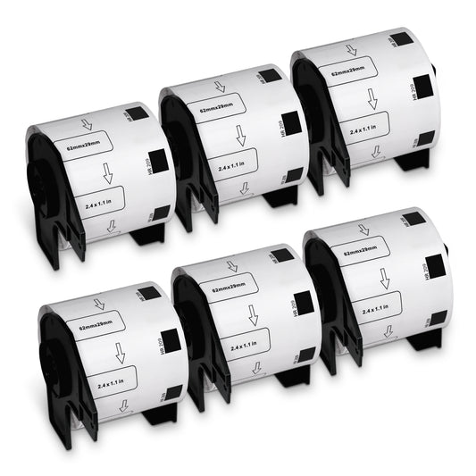 Brother DK-1209 Film Removable Barcode Labels 2.4" x 1.1"