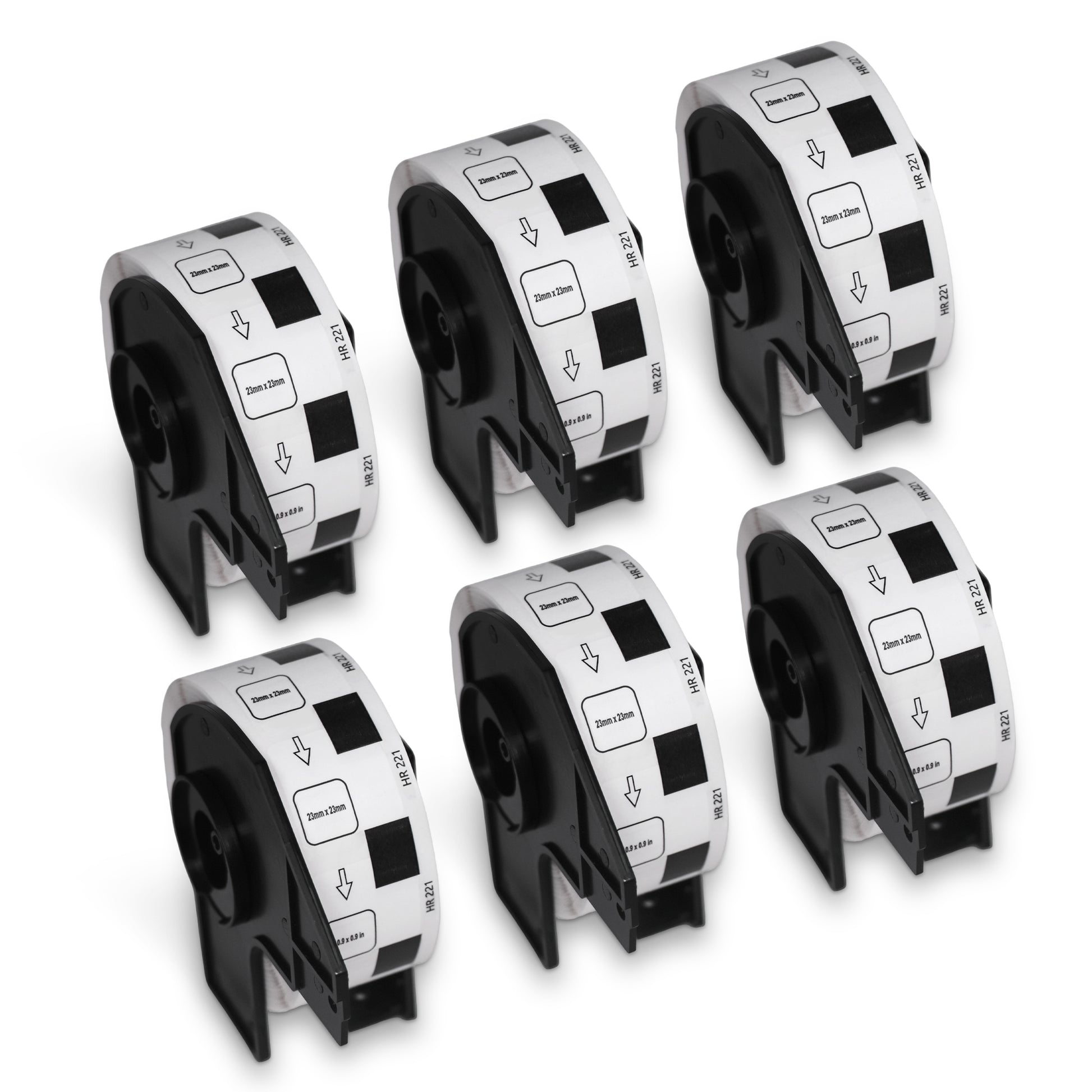 Brother DK-1221 Film Removable Square Labels 0.9" x 0.9"
