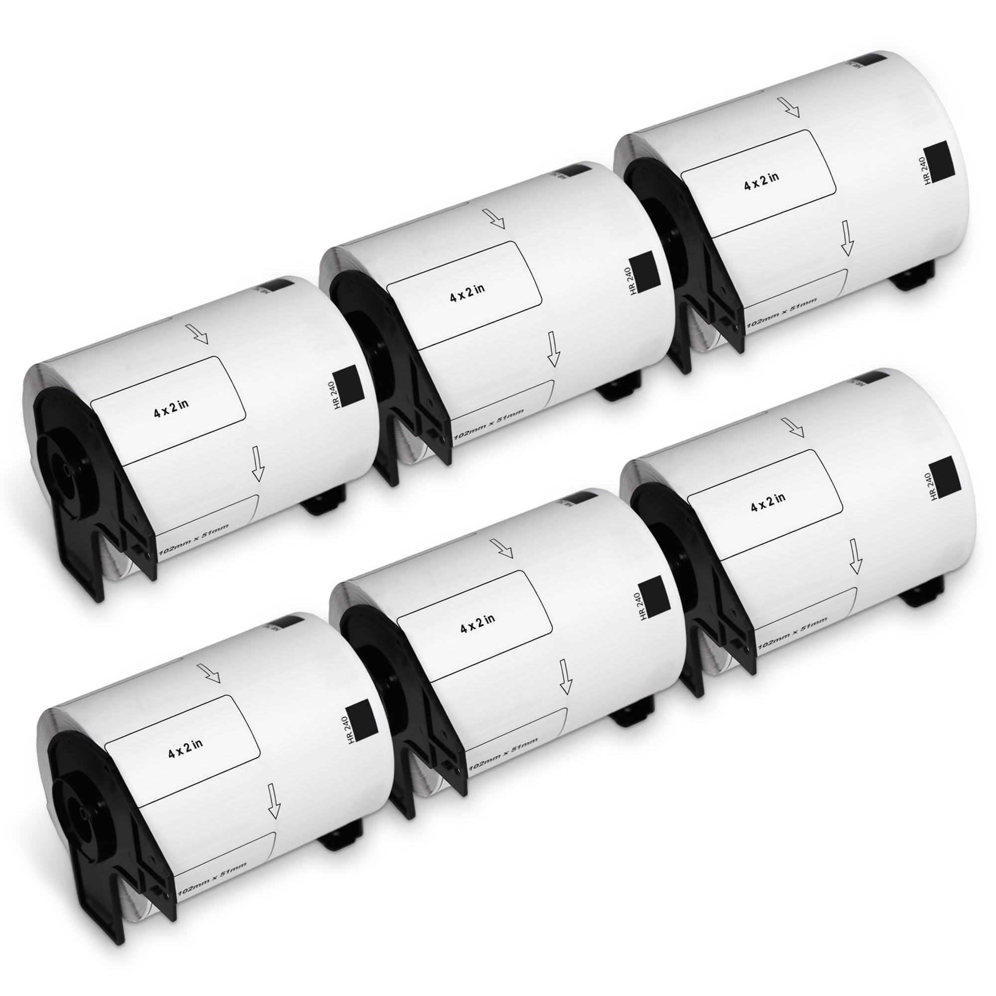 Brother DK-1240 Film Removable Shipping Labels 4" x 2"