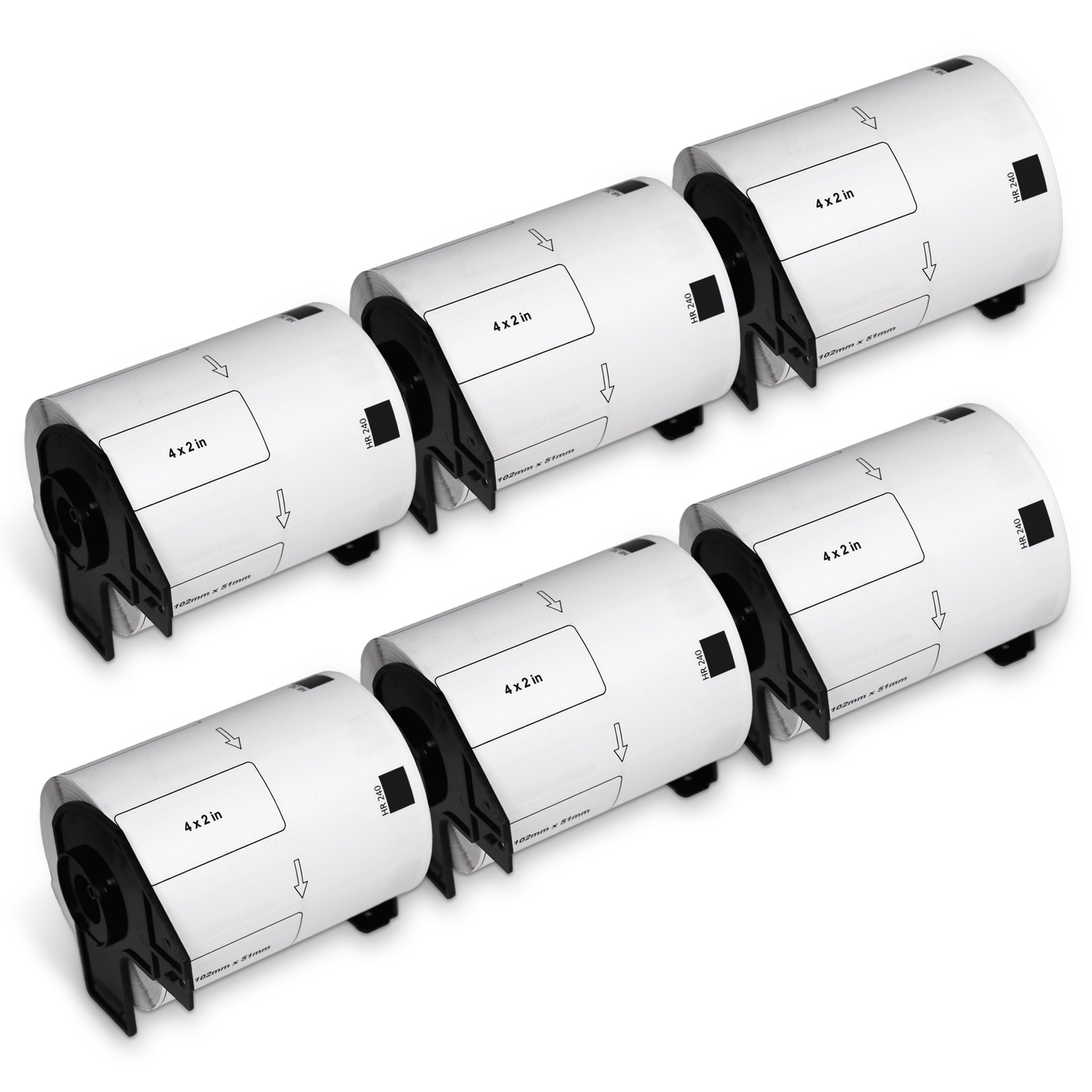 Brother DK-1240 Film Removable Shipping Labels 4" x 2"