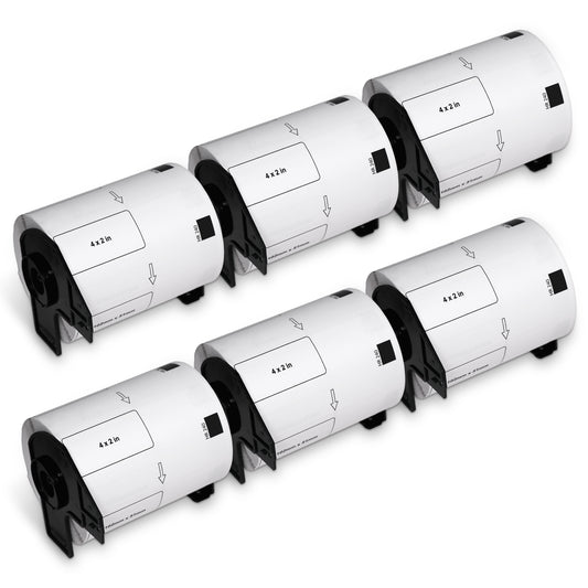 Brother DK-1240 Film Removable Shipping Labels 4" x 2"