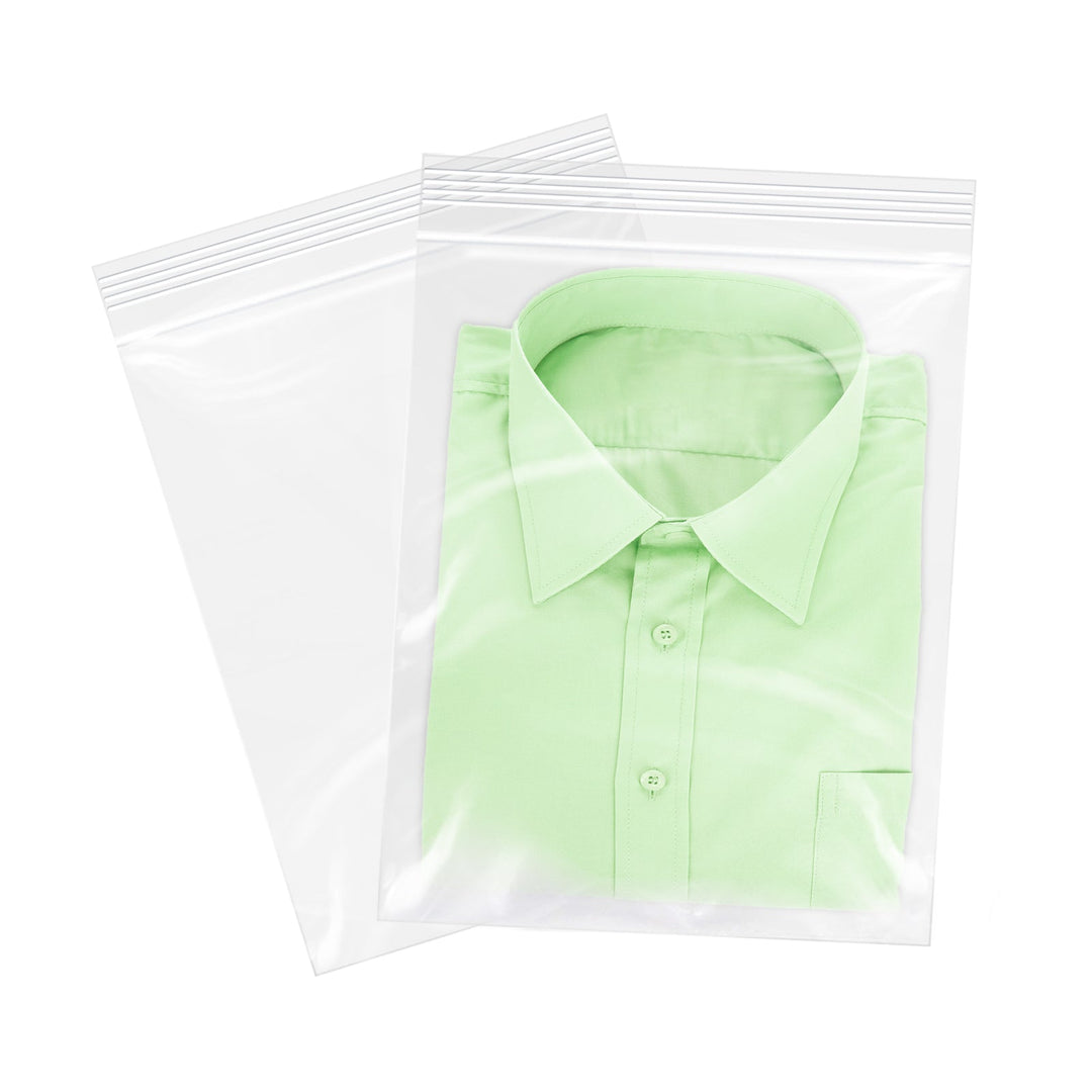 11" x 14" Clear Reclosable Zip Lock Bags For Clothes