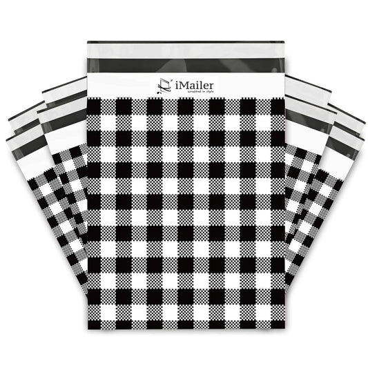 Gingham Plaid Self Seal Large Poly Mailer Bags For Shipping
