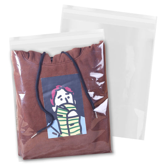 13" x 15" Transparent Plastic Bags for Clothes