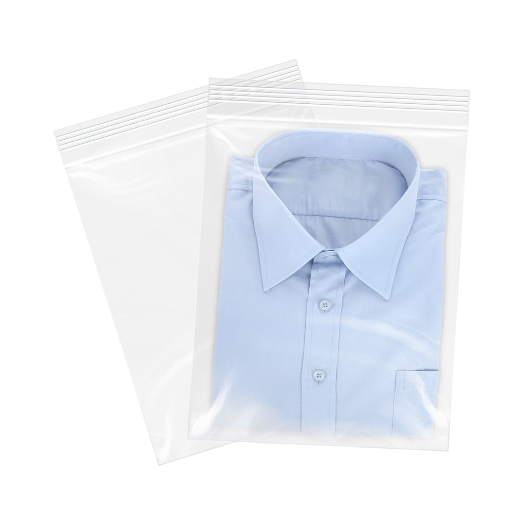 13" x 15" Clear Large Reclosable 2 Gallon Ziplock Bags