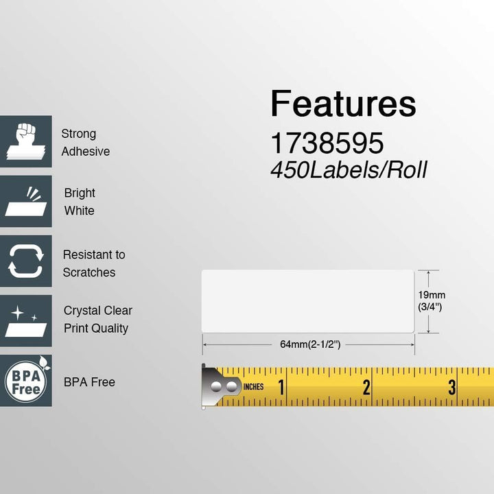 Dymo 1738595 Compatible File Barcode Labels 3/4″ x 2-1/2″