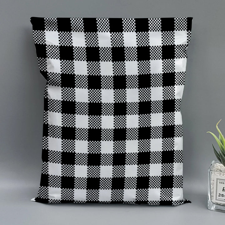 Gingham Plaid Self Seal Large Poly Mailer Bags For Shipping