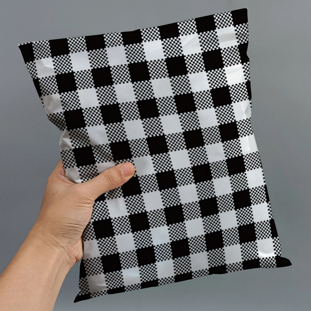 Gingham Plaid Self Seal Large Poly Mailer Bags For Shipping