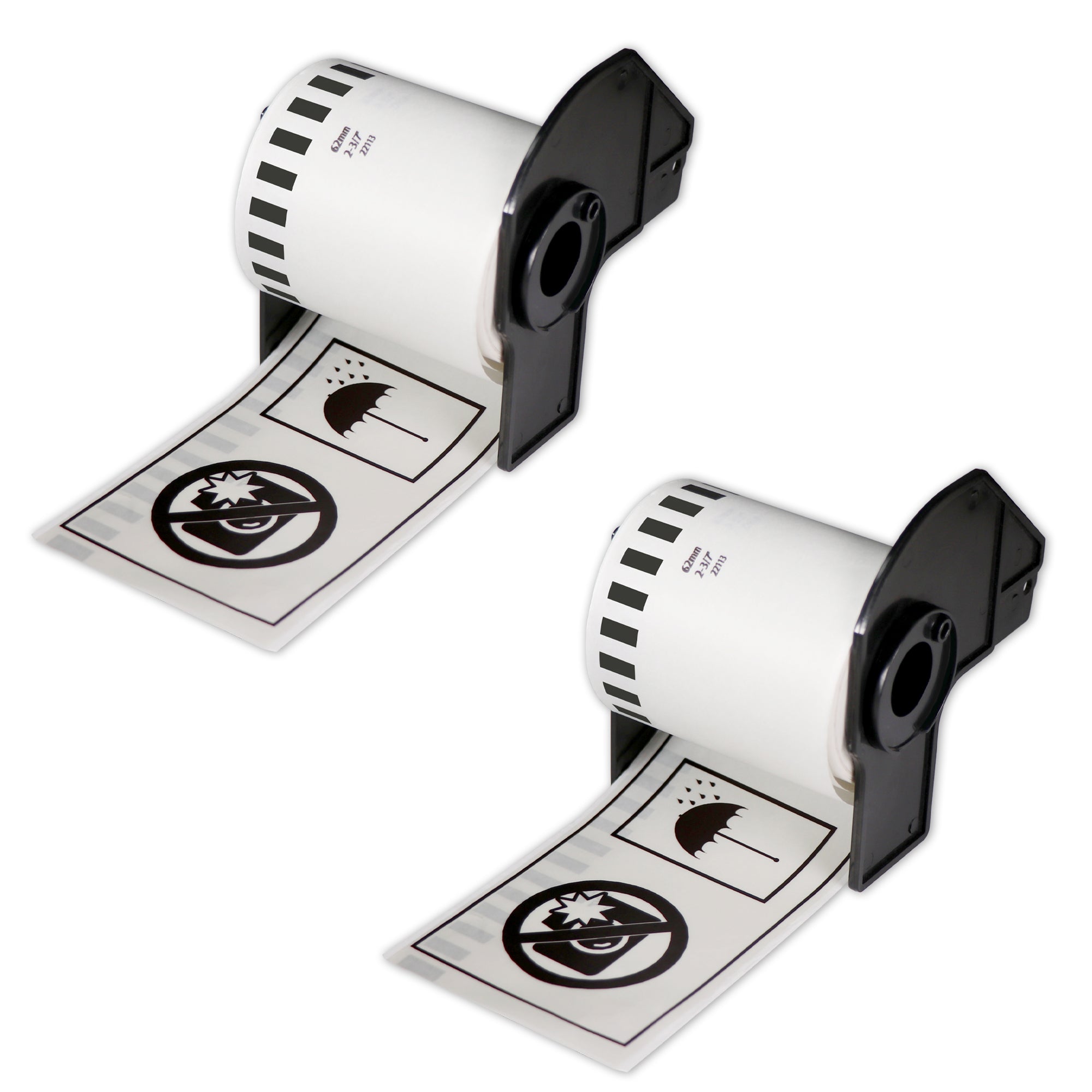 Brother DK-2113 Black on Clear Film Continuous Labels