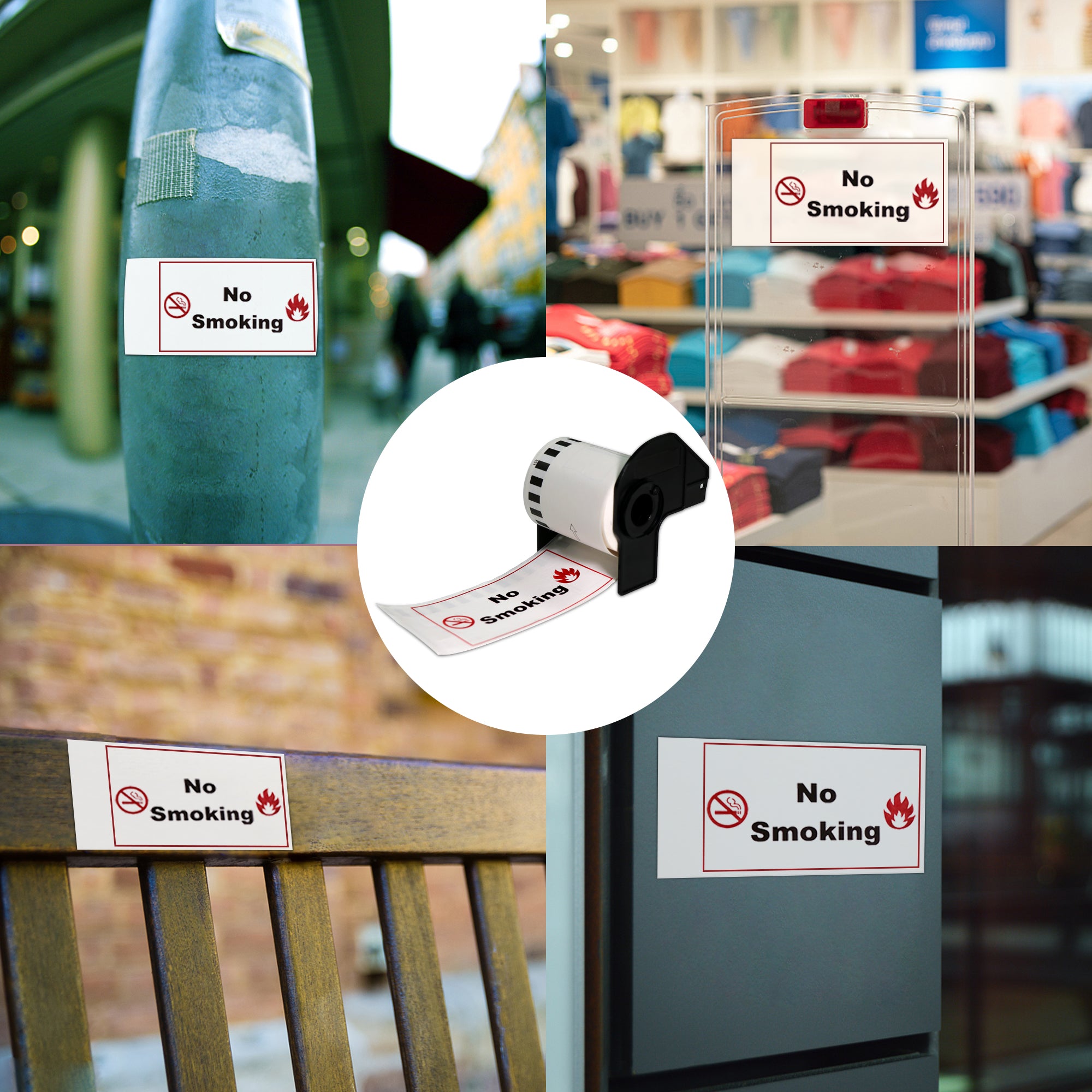 Brother DK-2251 Black/Red on White Continuous Labels 2.4