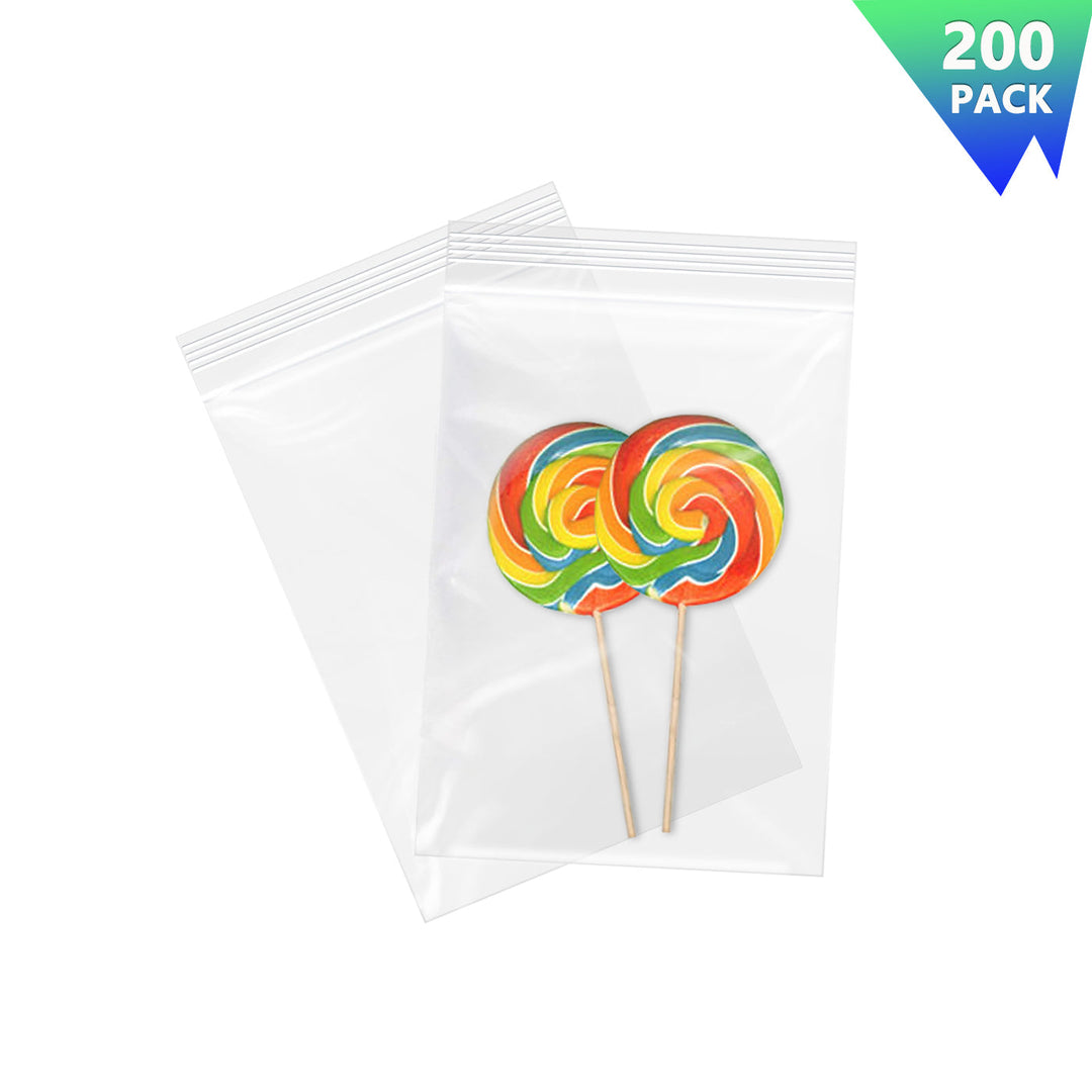 4" x 6" Plastic Clear Zip Poly Candy Bags Bulk