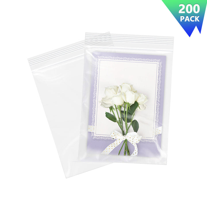 6" x 9" Clear Plastic Zip Lock Gift Bags