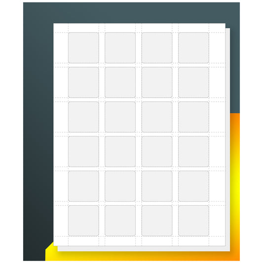 24UP 1.5" x 1.5" Square Labels for Laser & Inkjet Printers