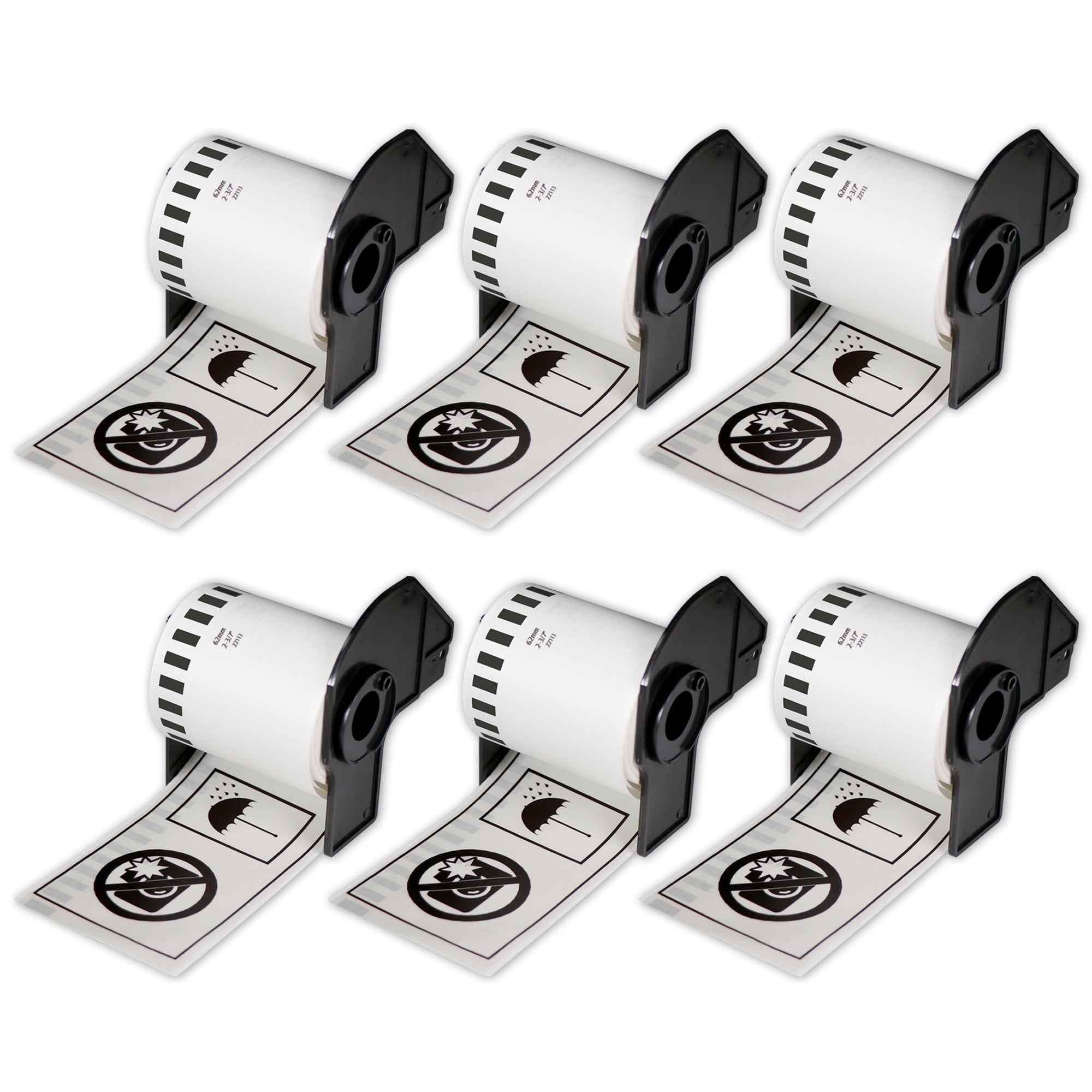 Brother DK-2113 Black on Clear Film Continuous Labels – BETCKEY Label