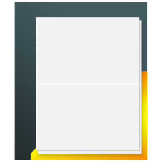 8.5" x 5.5" Half Sheet Matte Shipping Labels for Laser & Inkjet Printers