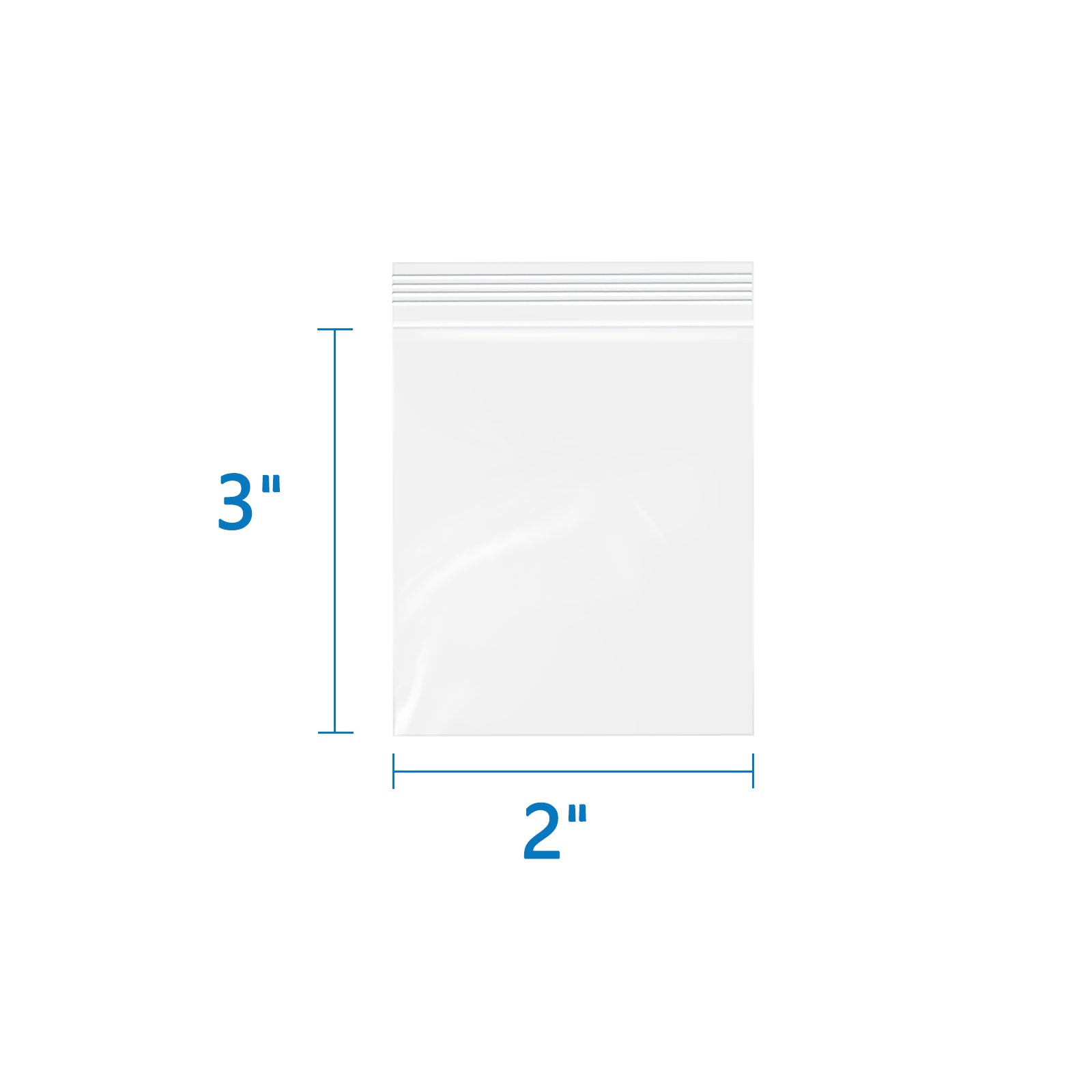 4 Mil Thick 2" x 3" Heavy Duty Resealable Zip Poly Bags
