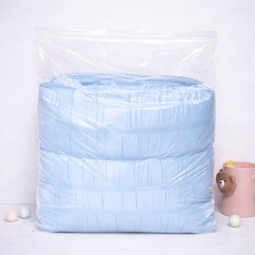 30" x 30" 2 Mil Resealable Clear Zip Top Lock Bags 50 Pack