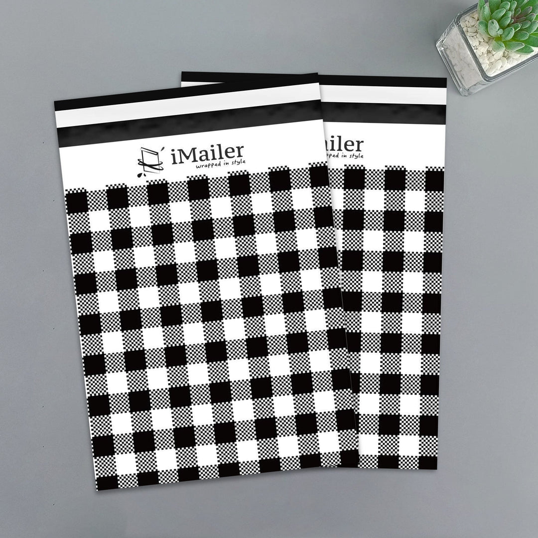 Gingham Plaid Self Seal Large Poly Mailer Bags For Shipping