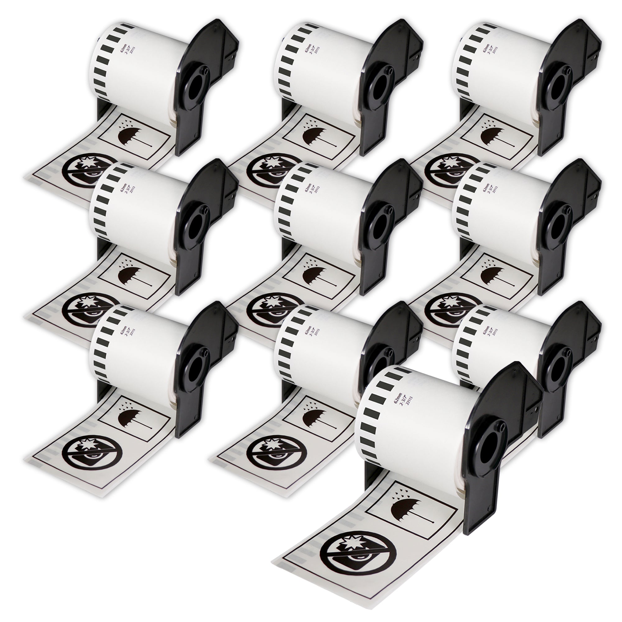 新品未使用　The Tvorogov Brothers　スクリーンプリント Brother DK-2113 Black on Clear Film Continuous Labels – BETCKEY Label