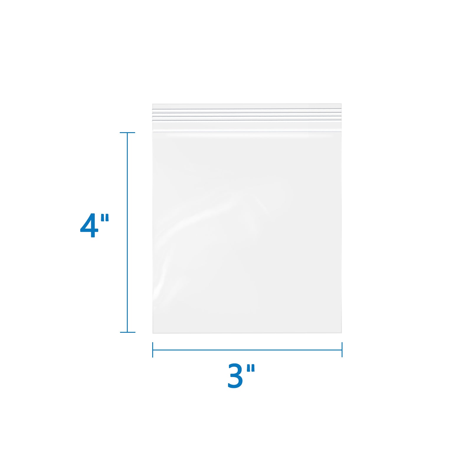 4 Mil Heavy Duty 3" x 4" Reusable Zip Bags