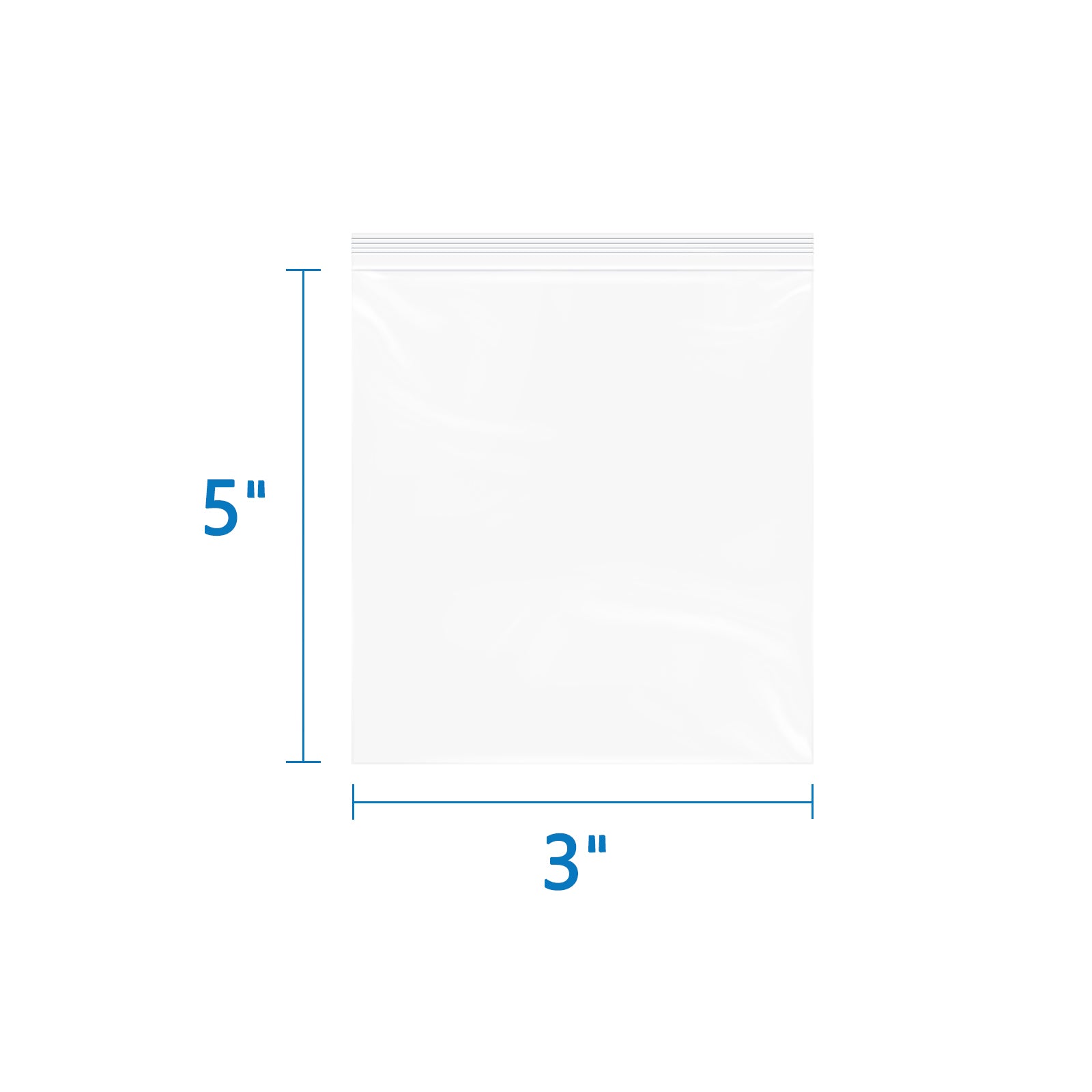 6 Mil 3" x 5" Thick Zip Bags 200 Pack Durable Reusable